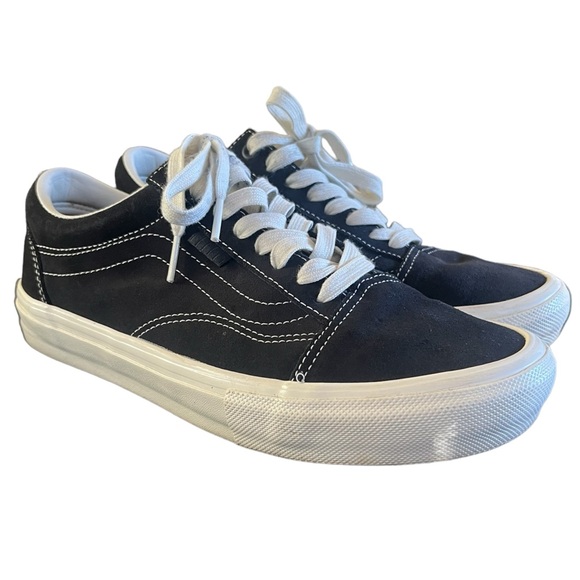 VANS - Mens Navy Old Skool Suede Vans Sneakers- Size 8.5 - Picture 2 of 4